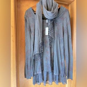 3-piece Set FANTASIA Tank, Tunic, Scarf